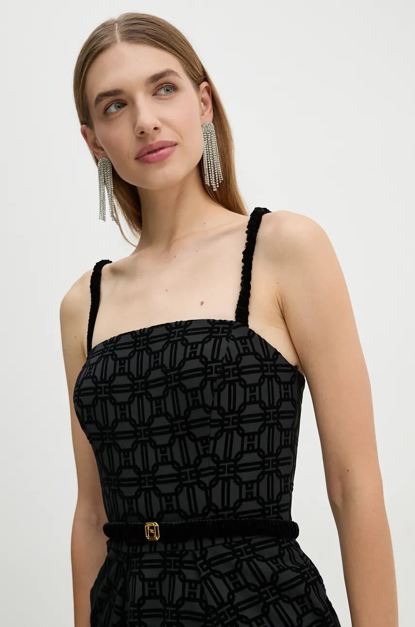 Сукня Elisabetta Franchi колір чорний mini облягаюча AB70847E2