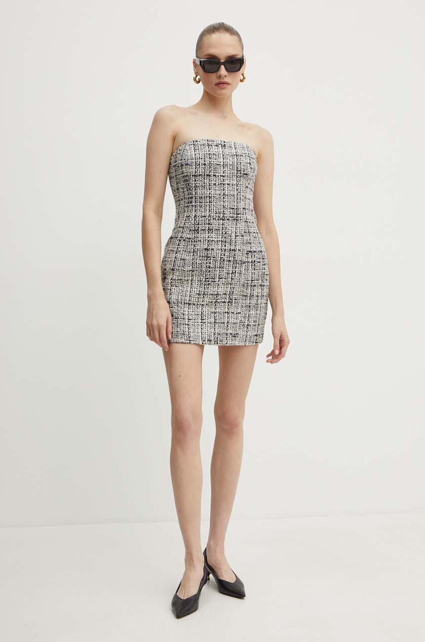 La Mania rochie culoarea alb, mini, dreaptă, BELLA