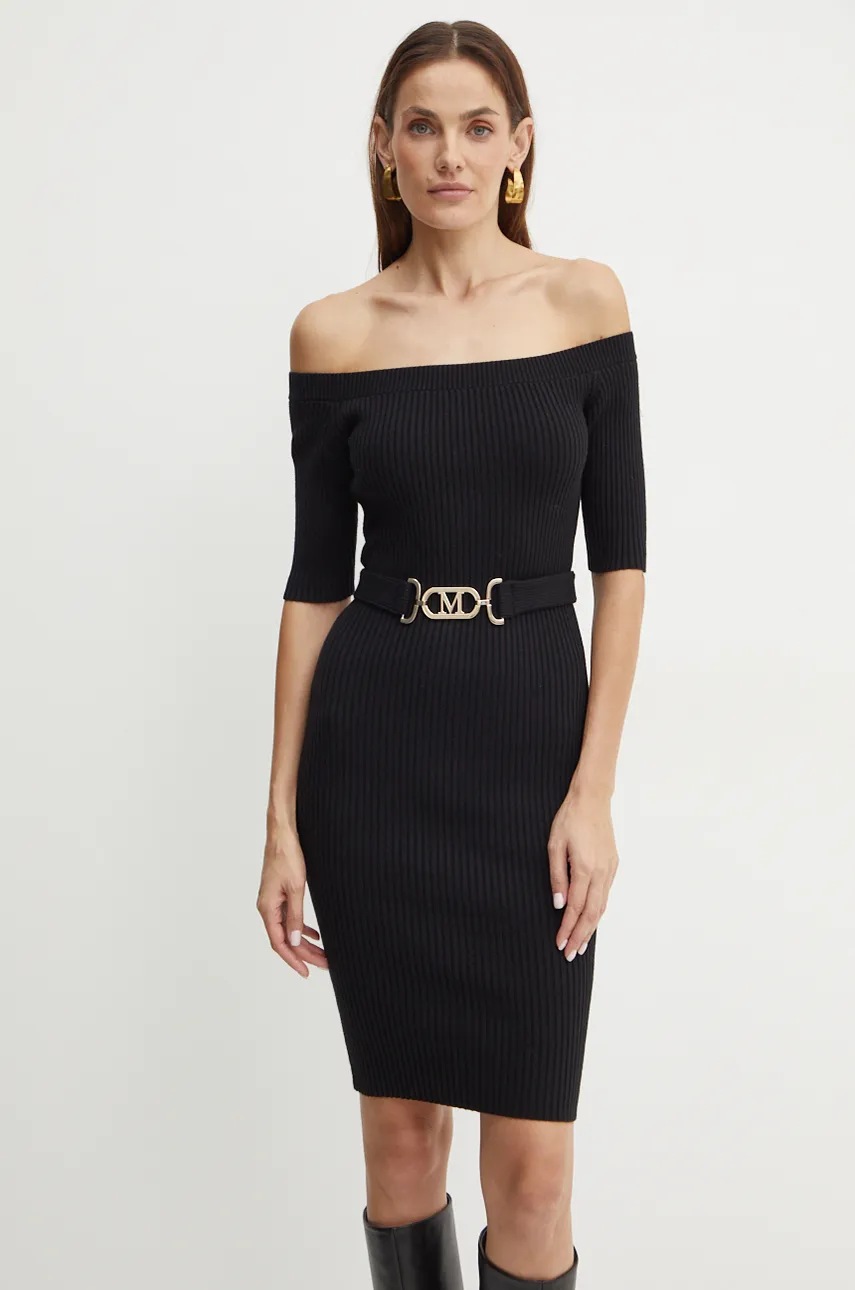 

Рокля Marciano Guess CHO в черно къса с кройка по тялото 4BGK08 5618Z, Черен
