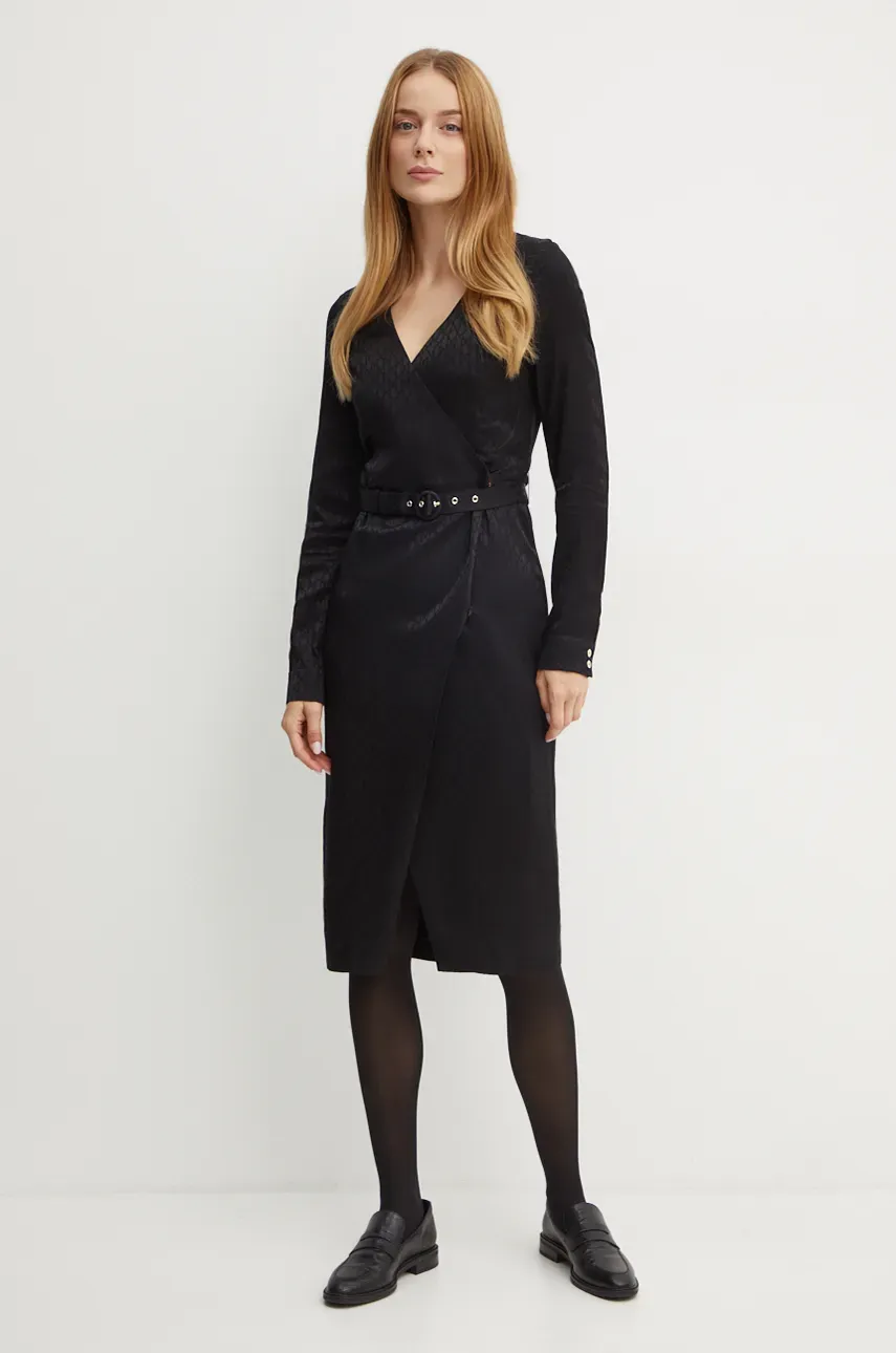 Платье Marciano Guess AMALIA цвет чёрный mini расклешённое 4BGK16 7169A Платье Marciano Guess AMALIA цвет чёрный mini расклешённое 4BGK16 7169A