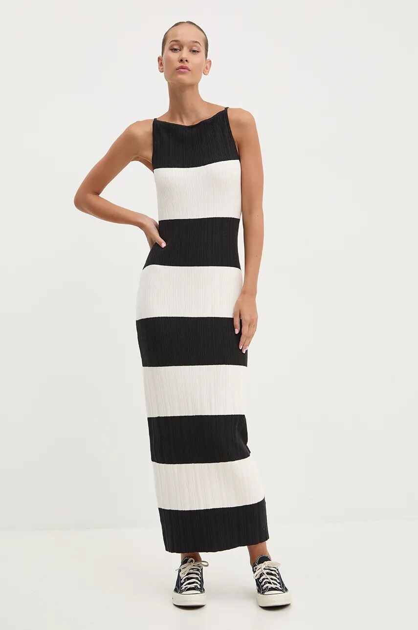 Abercrombie & Fitch rochie culoarea negru, maxi, mulata, KI159-4740