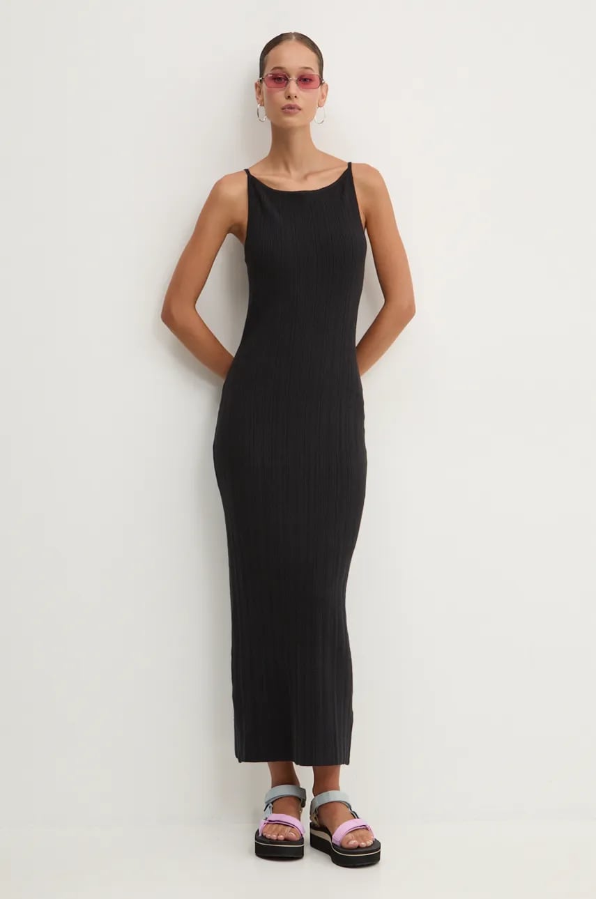 Abercrombie & Fitch rochie culoarea negru, maxi, mulata, KI159-4740 Abercrombie & Fitch rochie culoarea negru, maxi, mulata, KI159-4740
