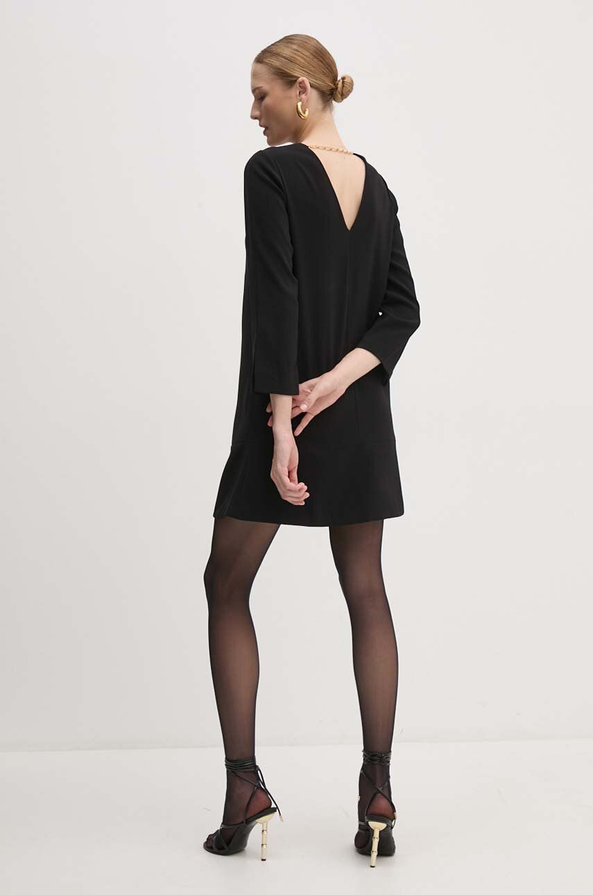 Сукня Twinset колір чорний mini розкльошена 242TP208D