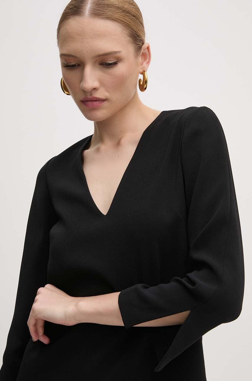Сукня Twinset колір чорний mini розкльошена 242TP208D