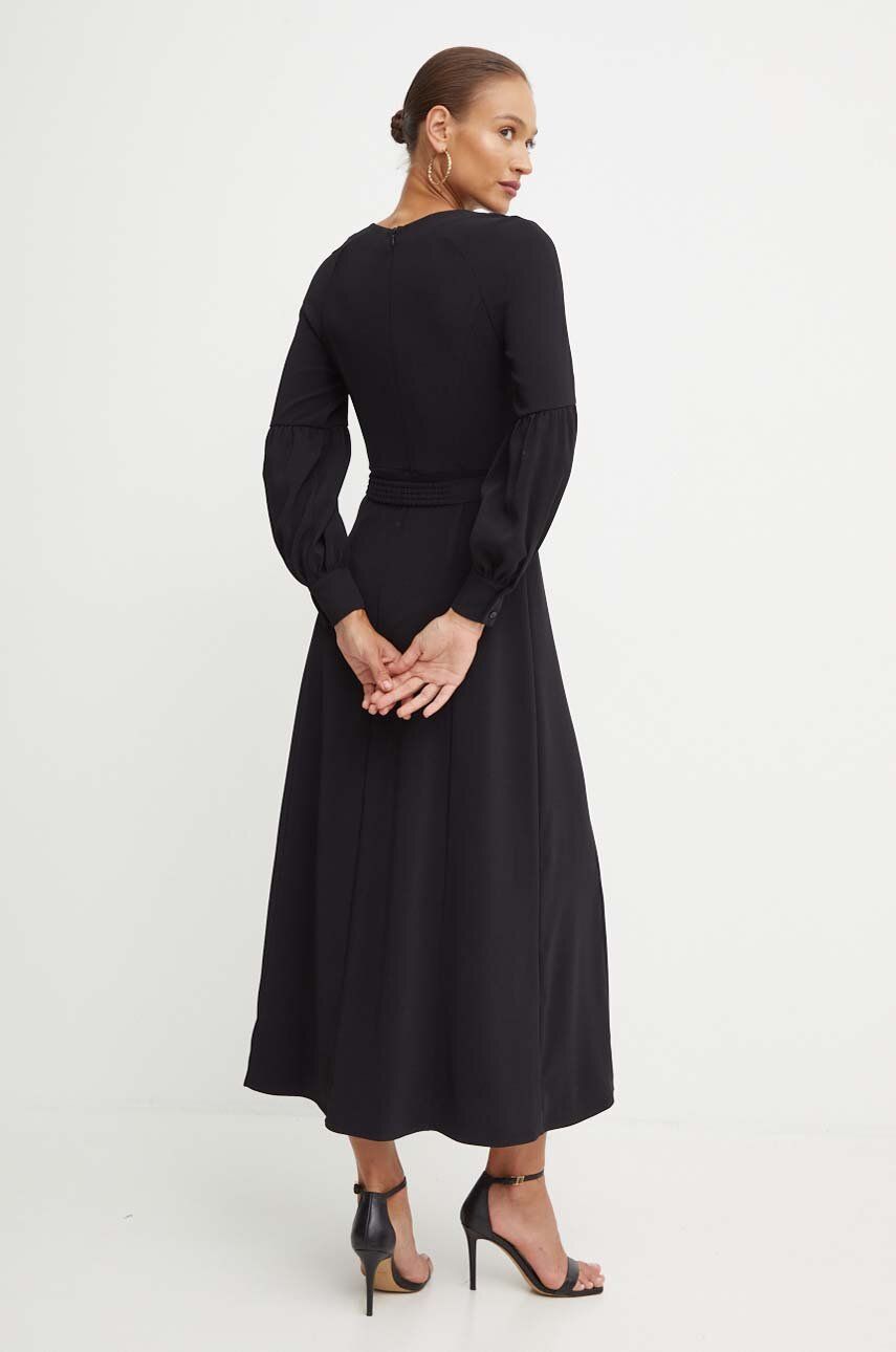 Сукня Twinset колір чорний maxi розкльошена 242TP208A