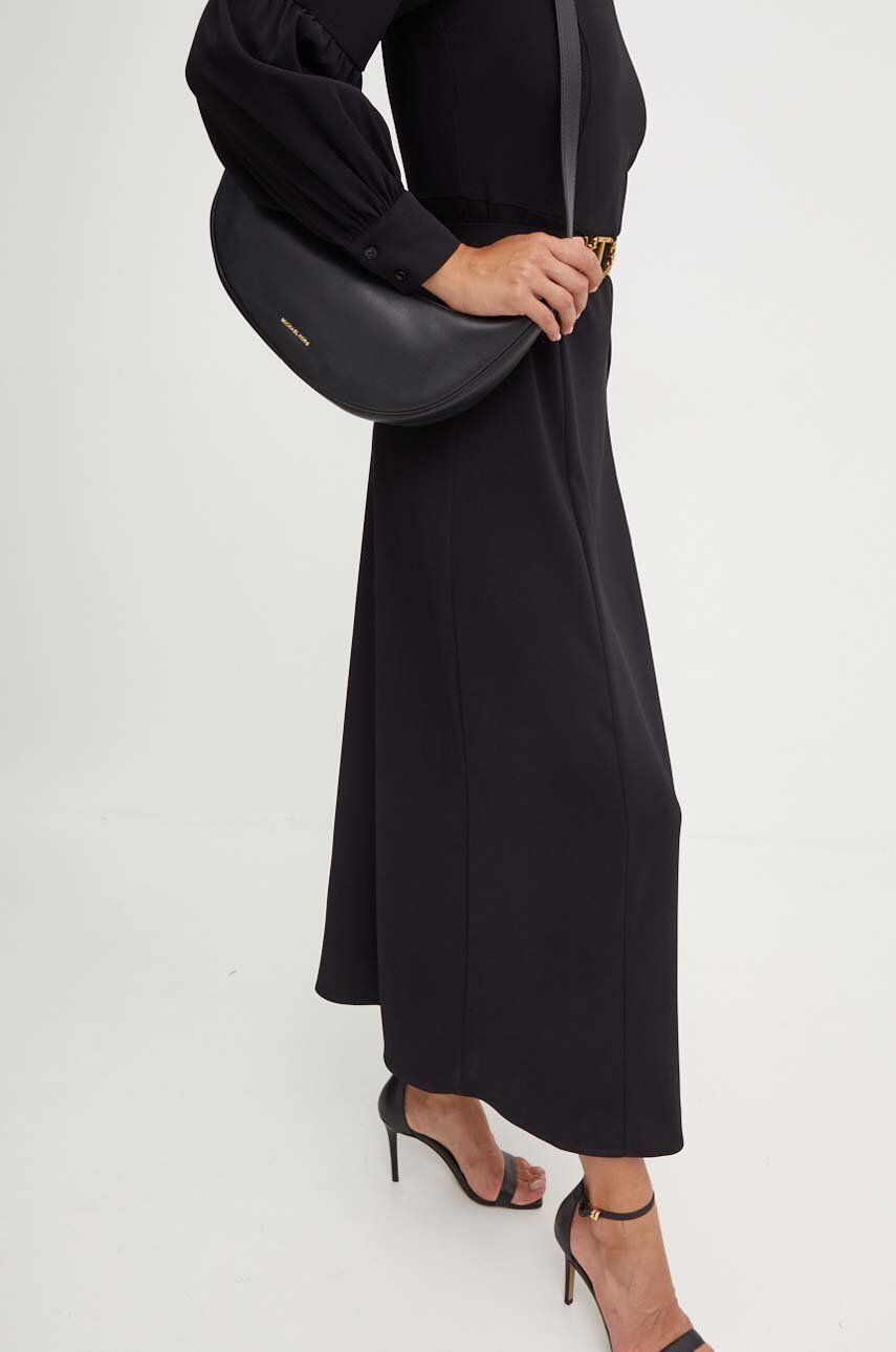 Сукня Twinset колір чорний maxi розкльошена 242TP208A