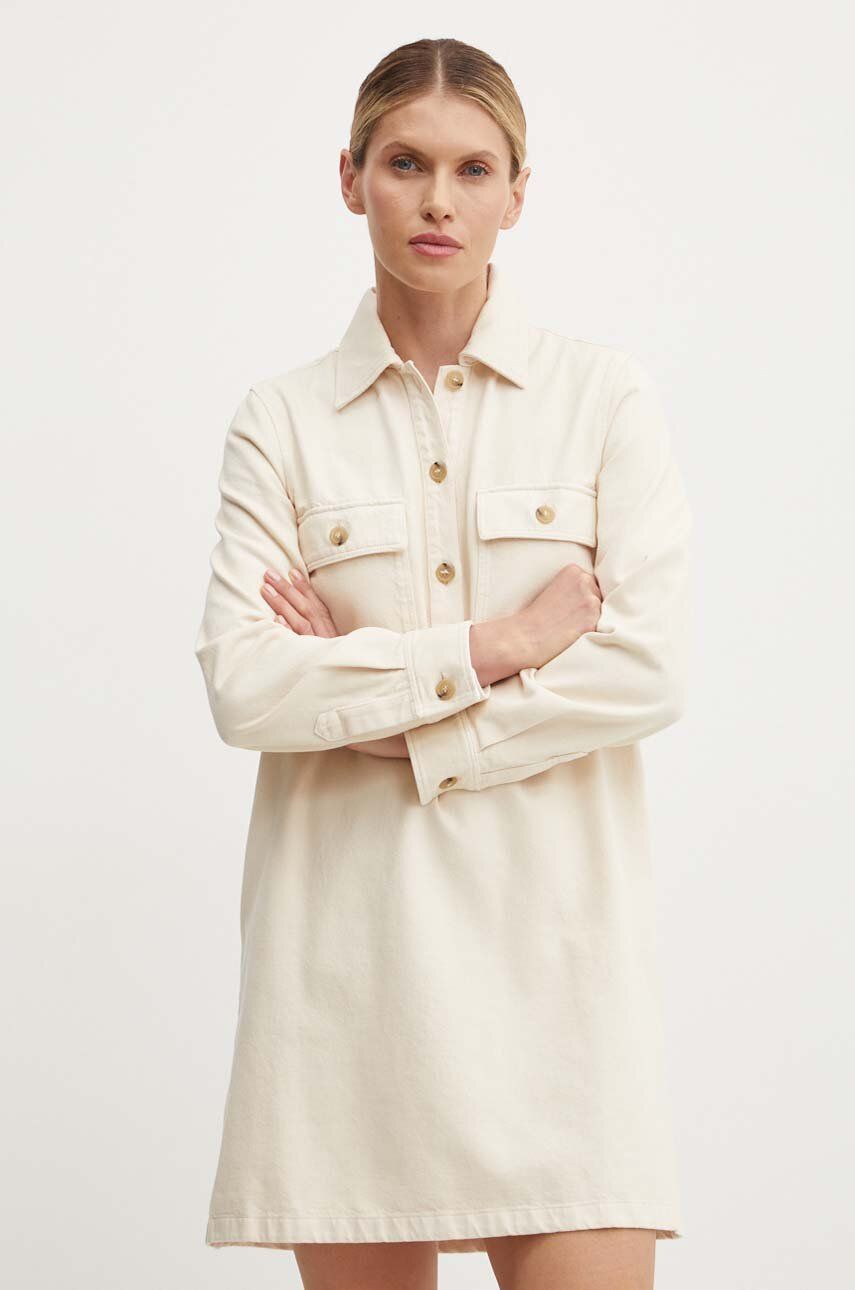 A.P.C. rochie din denim robe mia culoarea bej, mini, dreaptă, COGZV.F05878