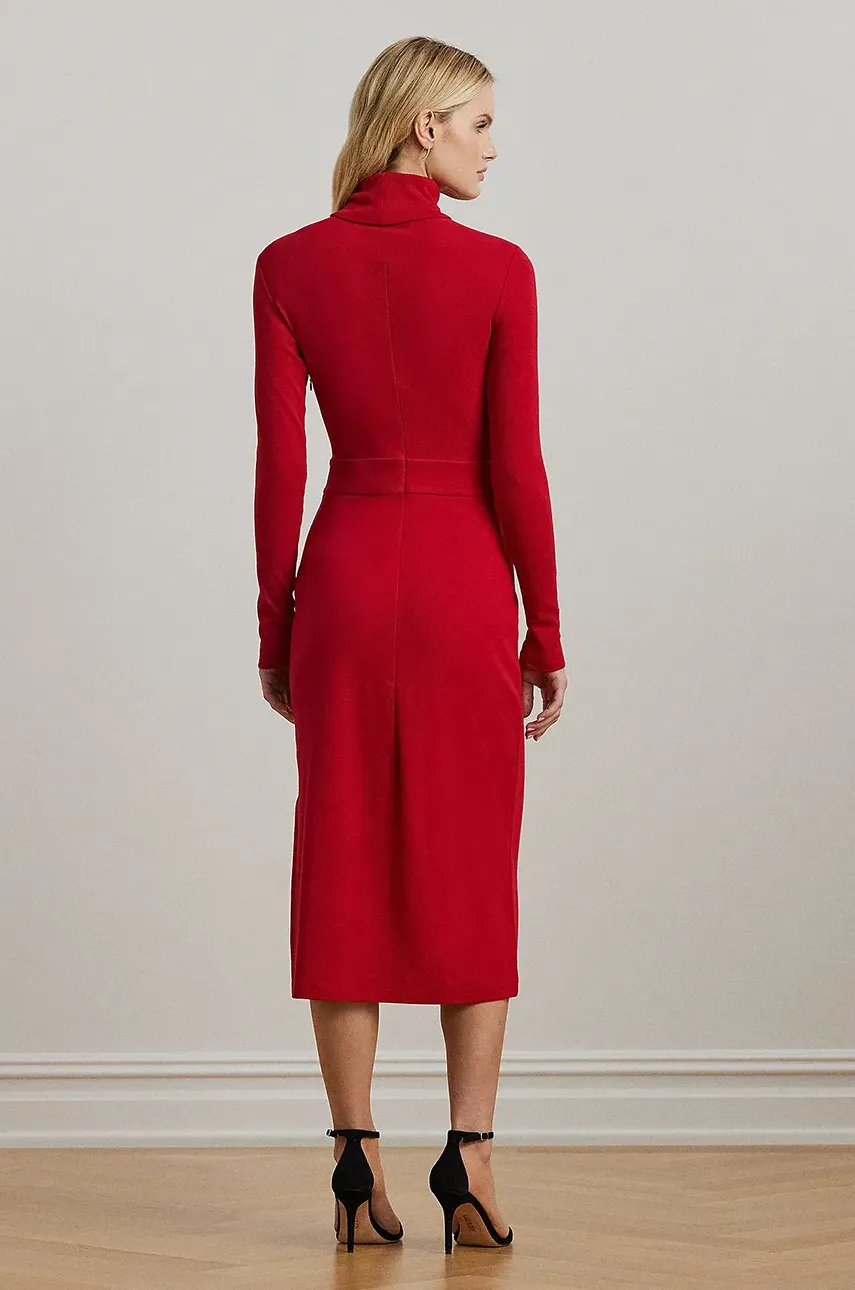 Платье Lauren Ralph Lauren цвет красный midi облегающее 250951822 Платье Lauren Ralph Lauren цвет красный midi облегающее 250951822