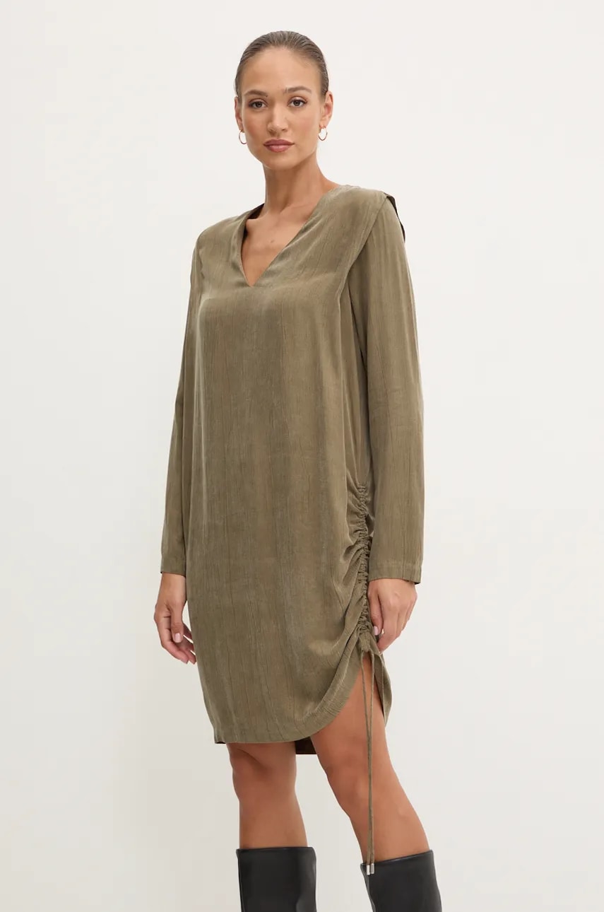 Boss Orange rochie culoarea verde, mini, dreaptă, 50524225