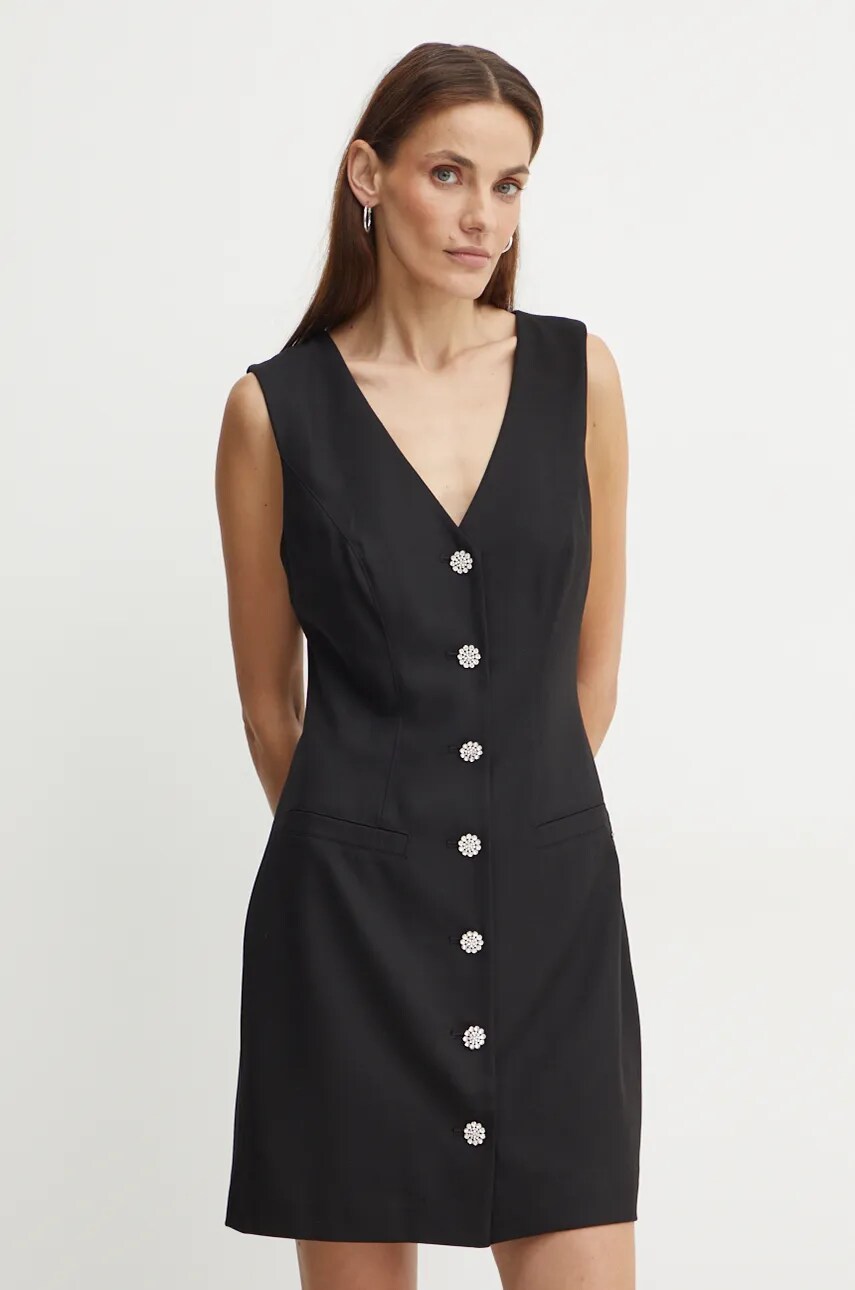 Levně Šaty Guess DORIS černá barva, mini, W4BK11 WGIF2