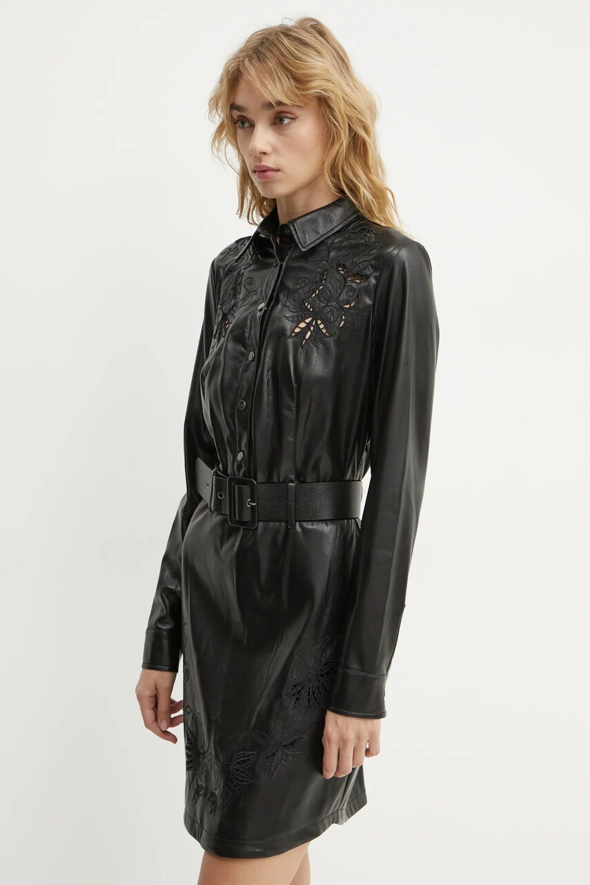 Levně Šaty Guess GABRIELLE černá barva, mini, W4BK16 WGIK0