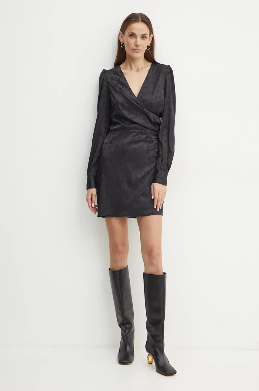 Платье Guess MARION цвет чёрный mini расклешённое W4BK40 WGLK2 Платье Guess MARION цвет чёрный mini расклешённое W4BK40 WGLK2