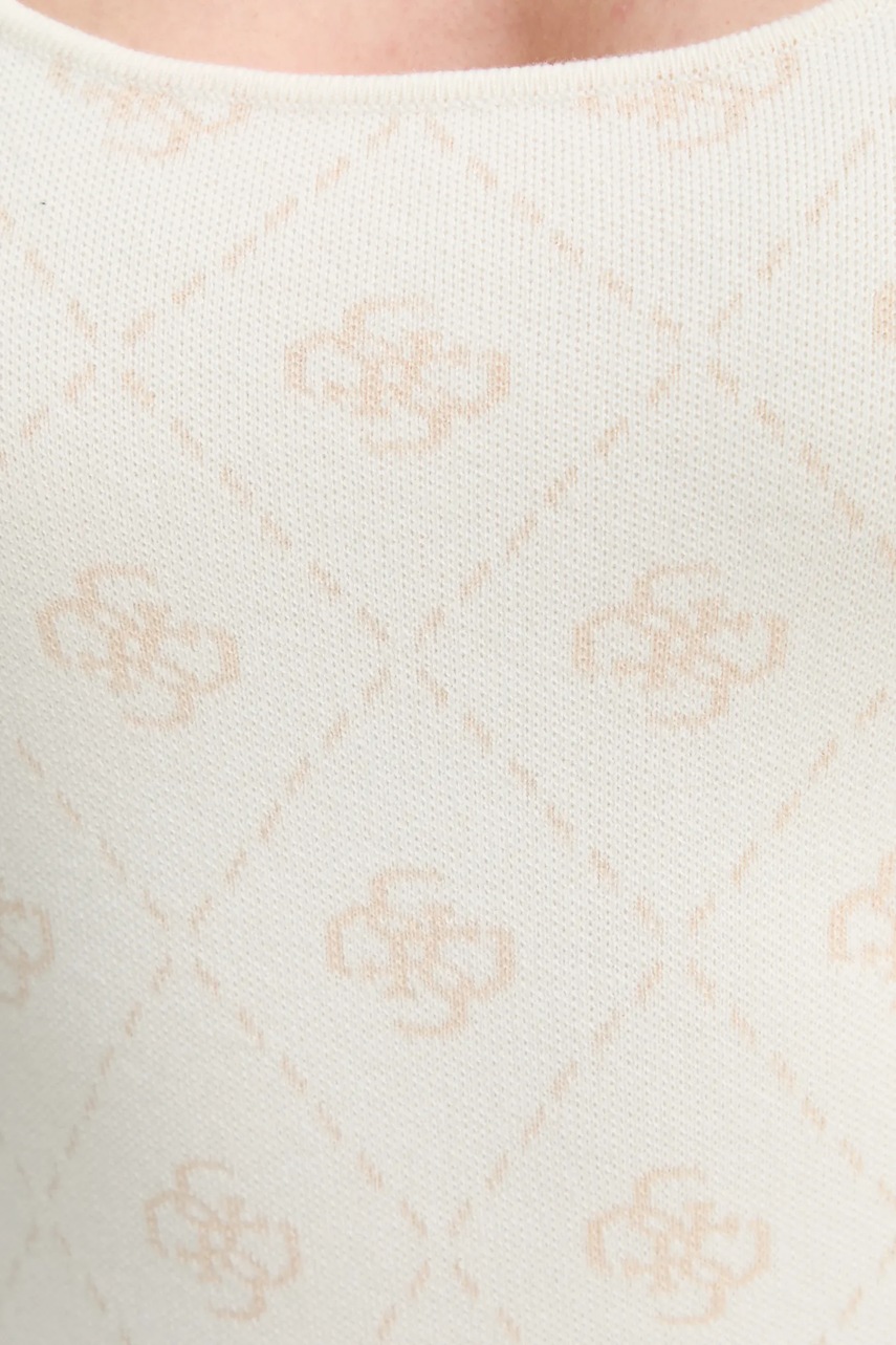 Сукня з домішкою вовни Guess SARAH колір бежевий mini облягаюча W4BK98 Z3JD2 