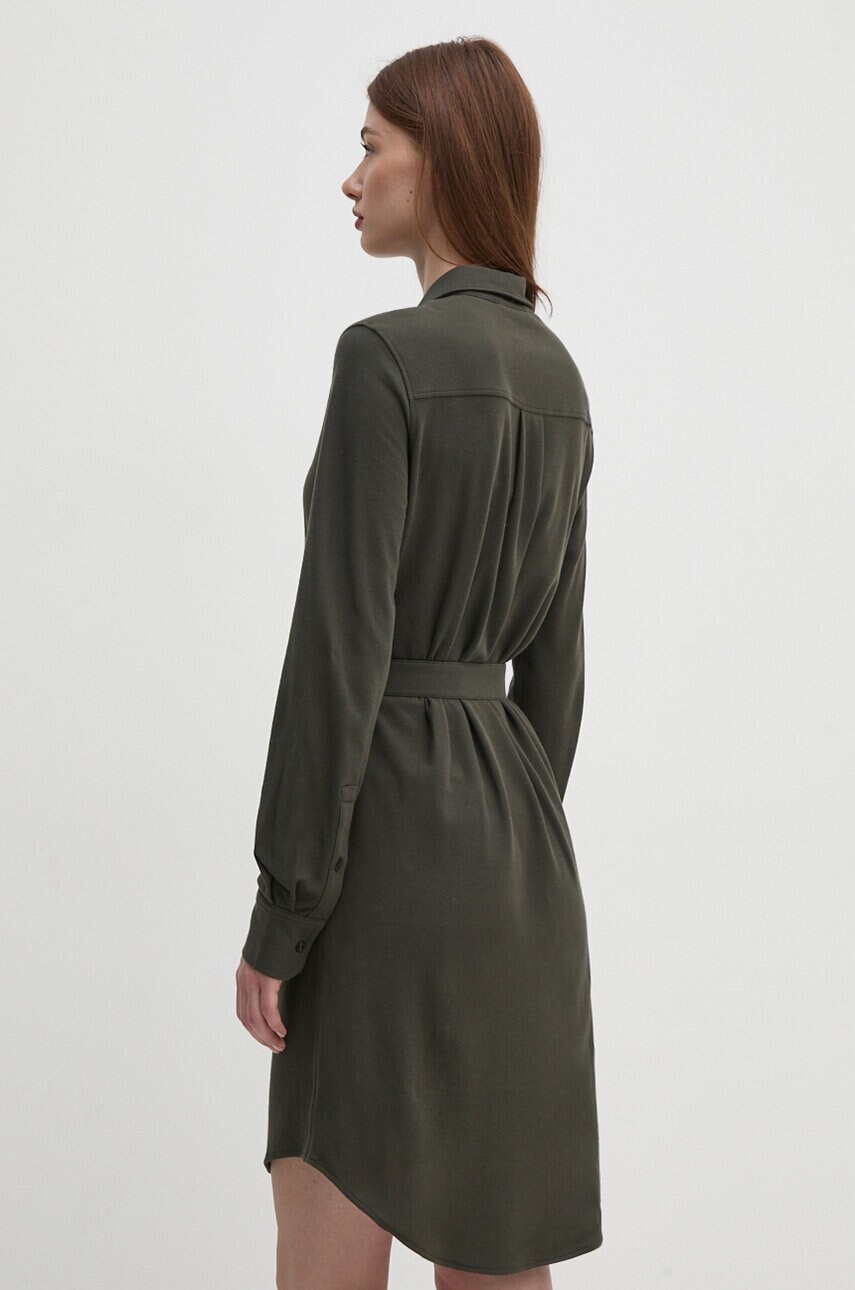 Бавовняна сукня Lacoste колір зелений mini пряма EF3263