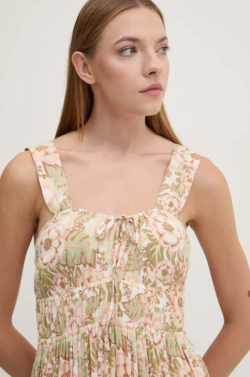 Платье Roxy Paradise Winds цвет зелёный maxi расклешённое ERJWD03803 Платье Roxy Paradise Winds цвет зелёный maxi расклешённое ERJWD03803