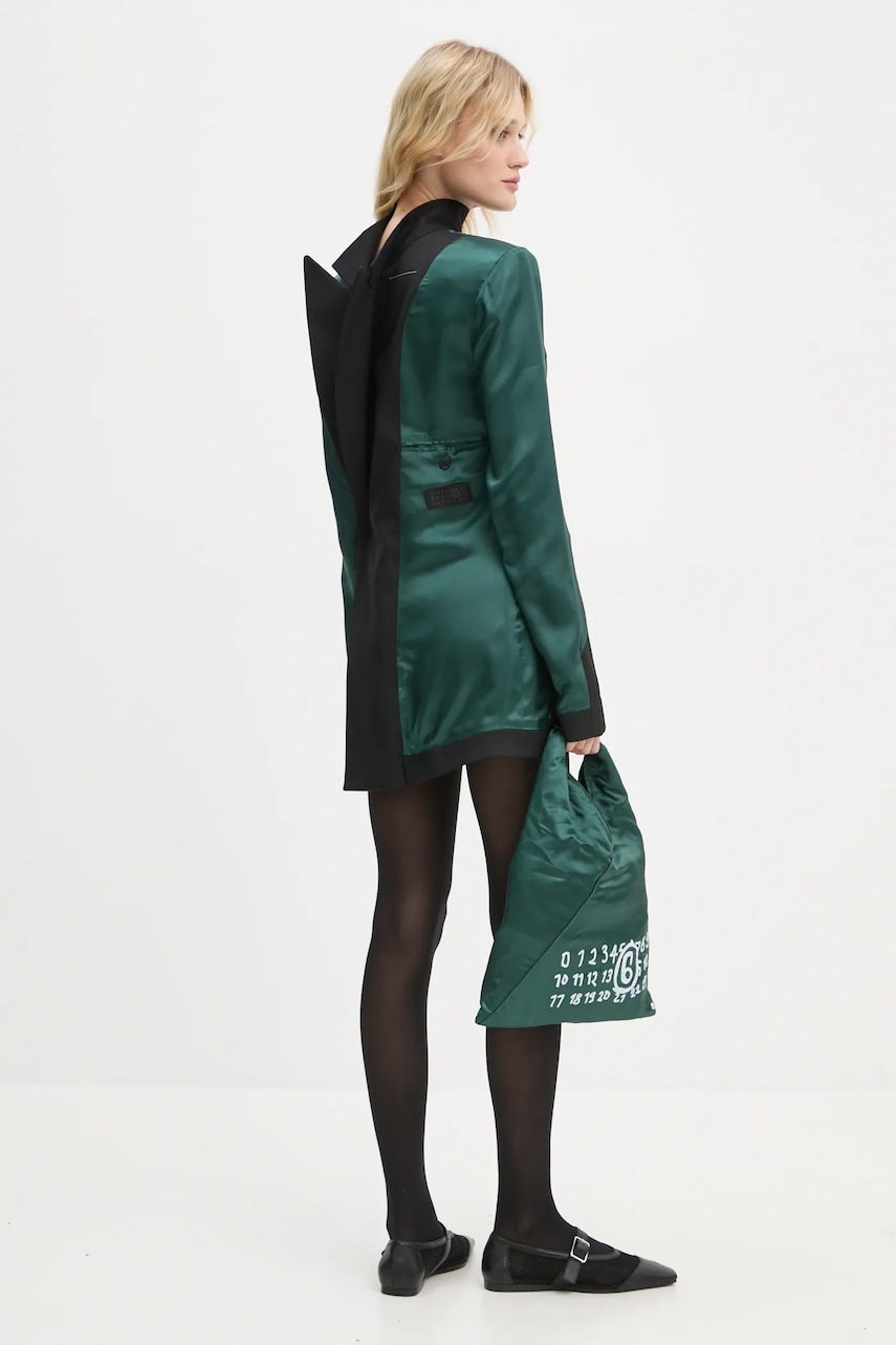 Платье MM6 Maison Margiela цвет зелёный mini облегающее S62DA0036.S41355 Платье MM6 Maison Margiela цвет зелёный mini облегающее S62DA0036.S41355