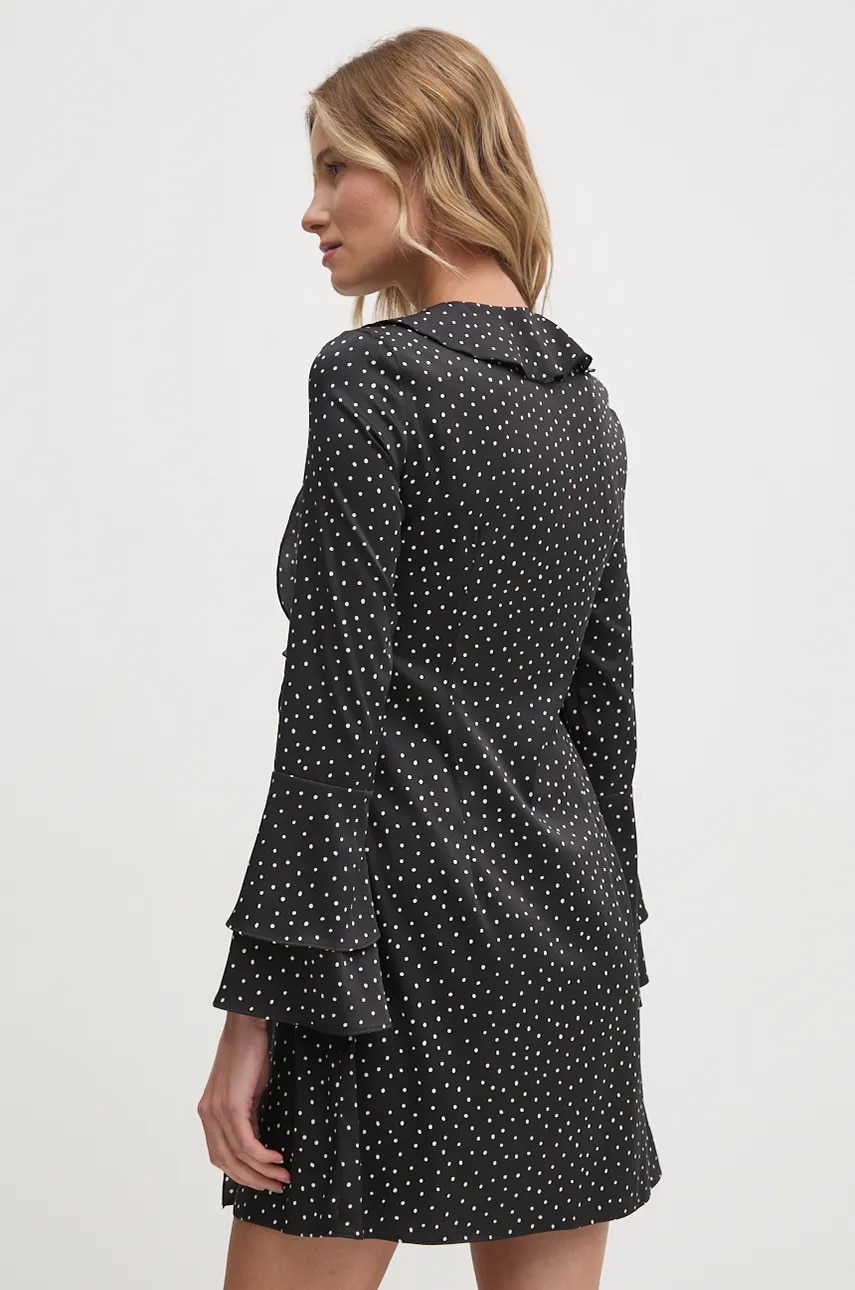 Сукня Sisley колір чорний mini розкльошена 4ETLLV06V