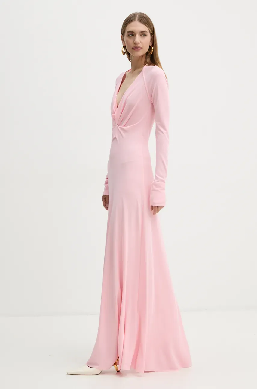 Платье Victoria Beckham цвет розовый maxi расклешённое 1424WDR005950A Платье Victoria Beckham цвет розовый maxi расклешённое 1424WDR005950A
