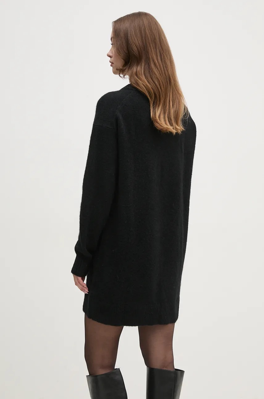 Сукня з домішкою вовни Calvin Klein Jeans колір чорний mini oversize J20J224638 