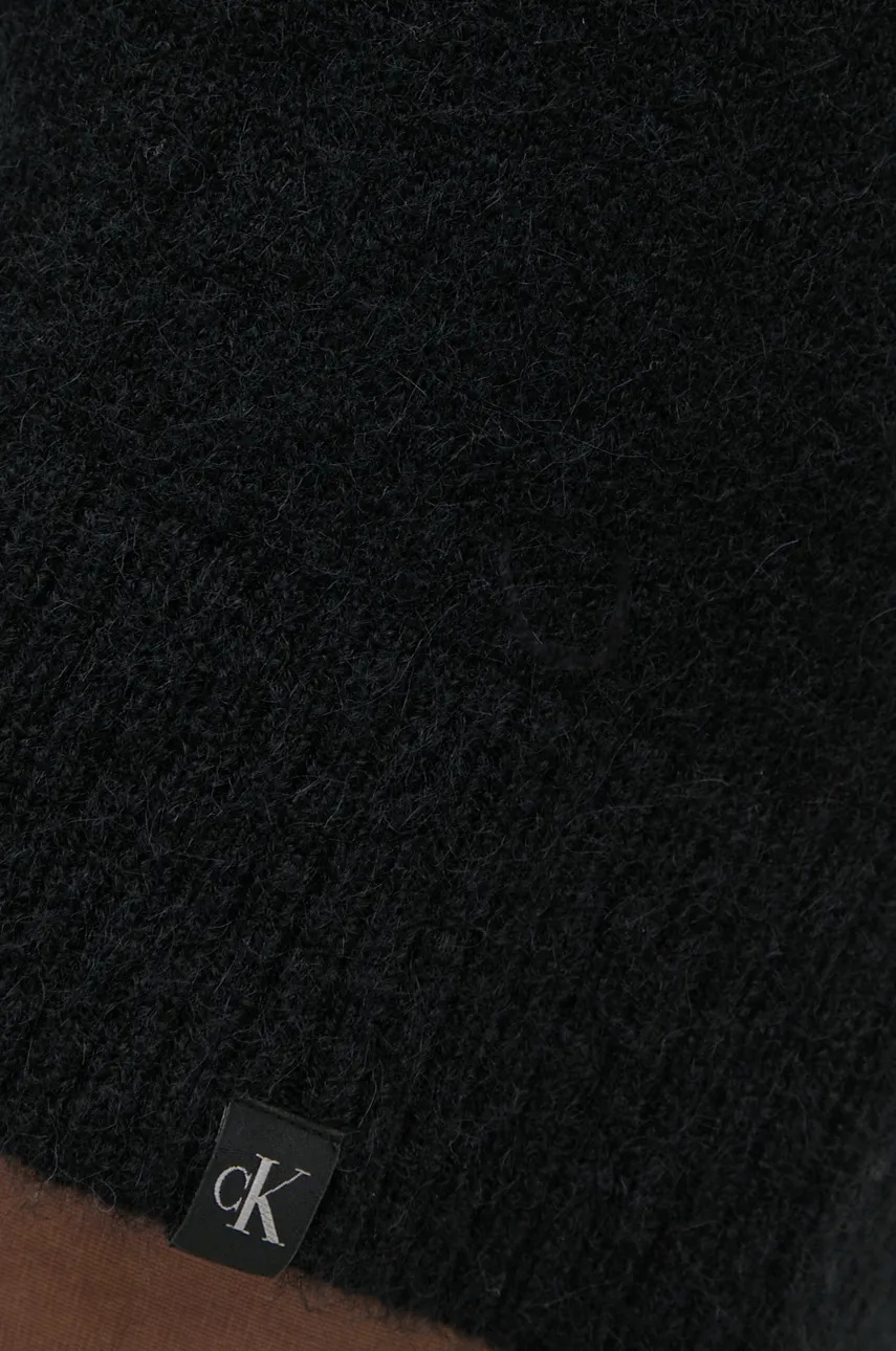 Сукня з домішкою вовни Calvin Klein Jeans колір чорний mini oversize J20J224638 
