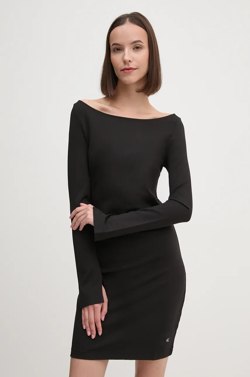 Levně Šaty Calvin Klein Jeans černá barva, mini, J20J224162