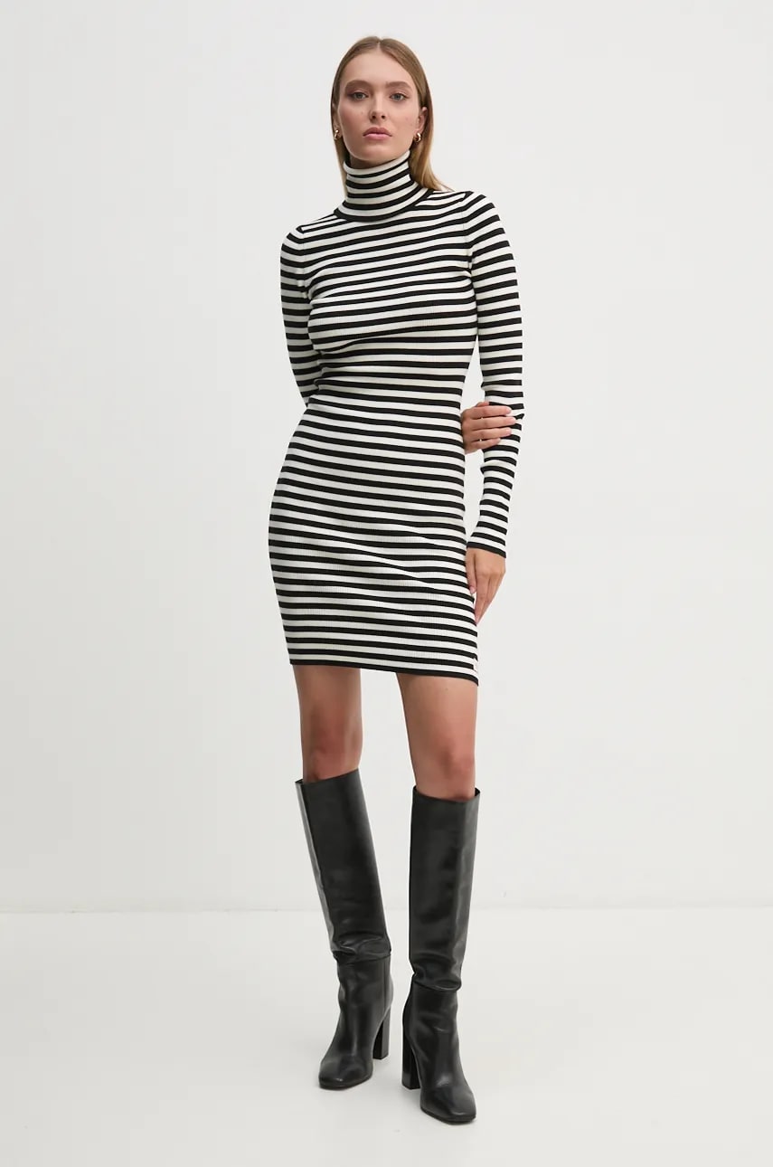 Levně Šaty Calvin Klein Jeans bílá barva, mini