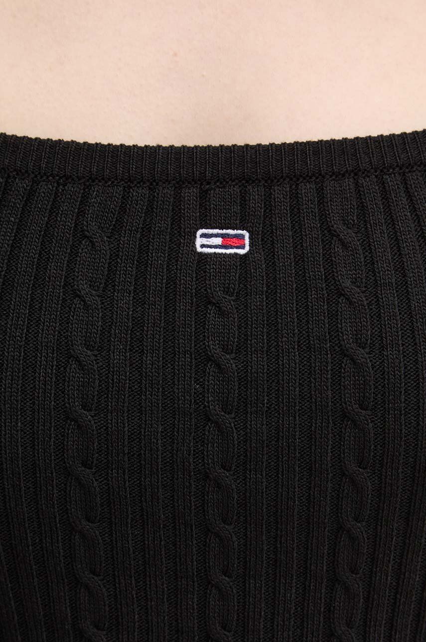 Сукня Tommy Jeans колір чорний mini облягаюча DW0DW18732