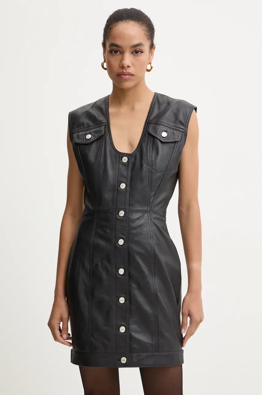 Moschino Jeans rochie culoarea negru, mini, mulată, A3704 8715