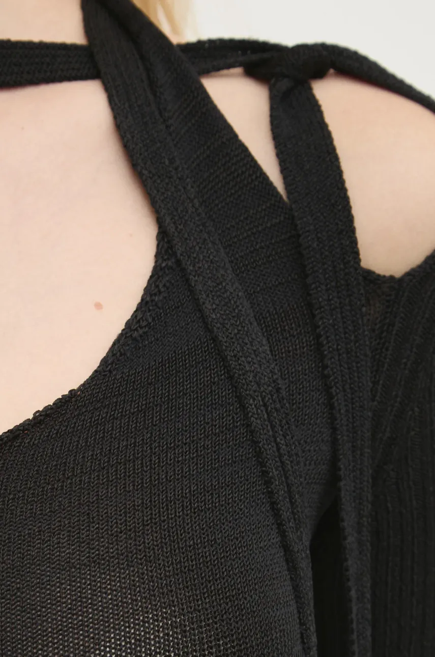 Šaty Y/Project MULTISCARF LONG SLEEVE KNIT DRESS