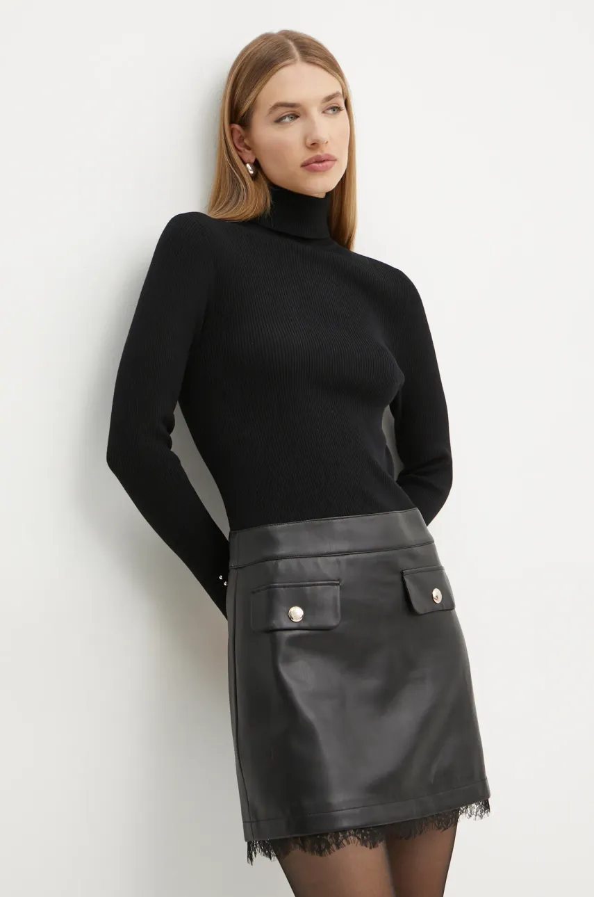 Morgan rochie REGOX culoarea negru, mini, dreaptă, REGOX