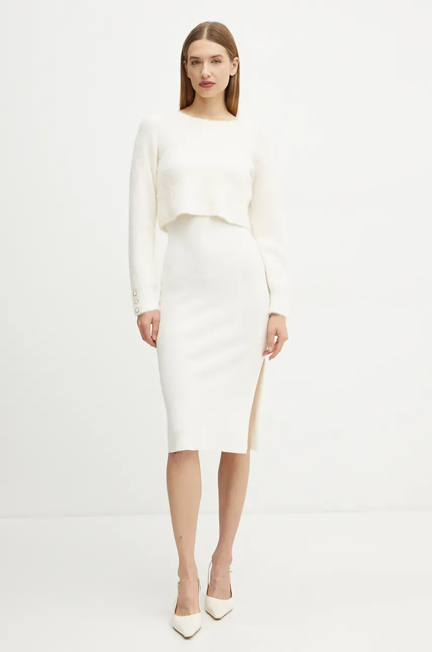 Morgan rochie si pulover RMONA culoarea bej, RMONA