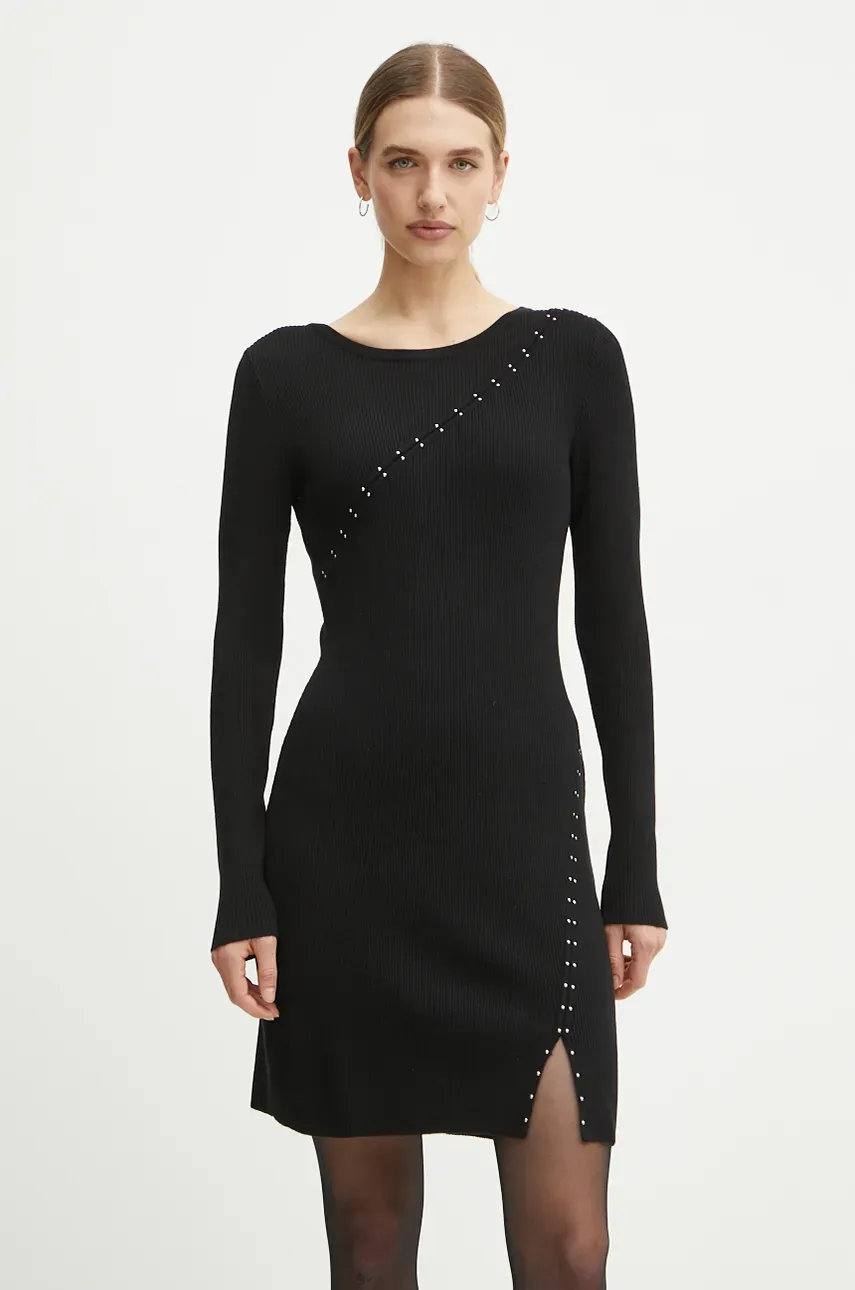 Morgan rochie RMRITA culoarea negru, mini, evazată, RMRITA