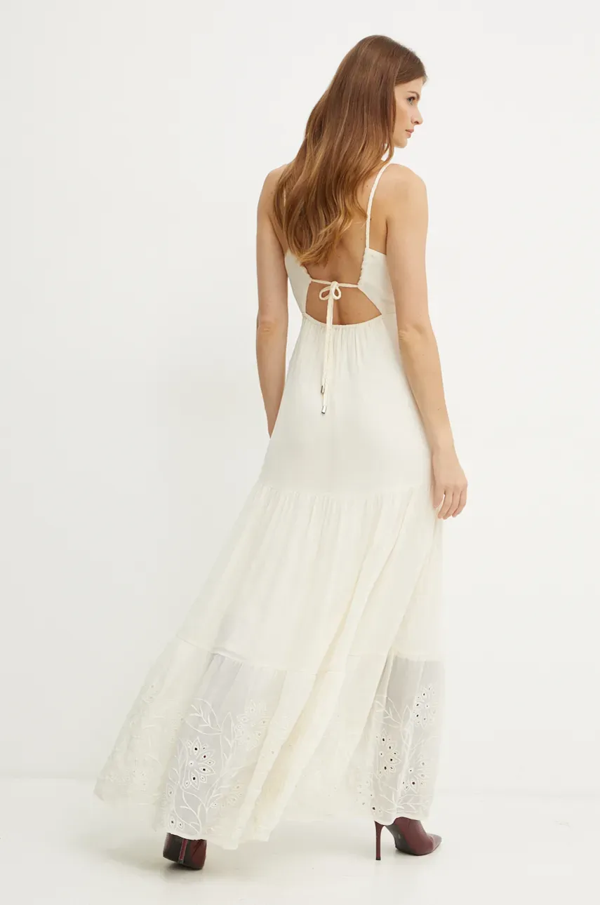 Платье Morgan ROUBI цвет бежевый maxi расклешённое ROUBI Платье Morgan ROUBI цвет бежевый maxi расклешённое ROUBI