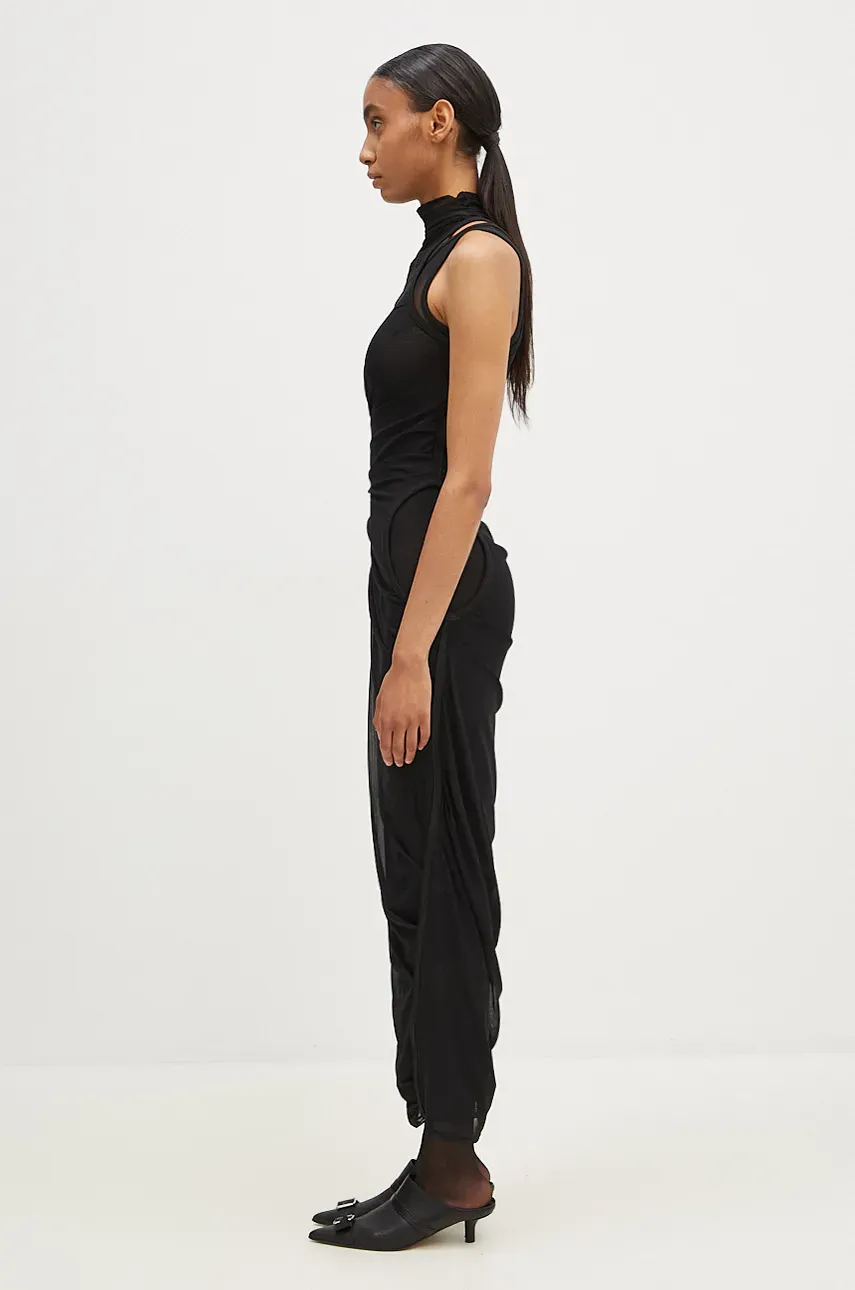 Платье Coperni Mesh Dress цвет чёрный maxi облегающее COPR107557 Платье Coperni Mesh Dress цвет чёрный maxi облегающее COPR107557