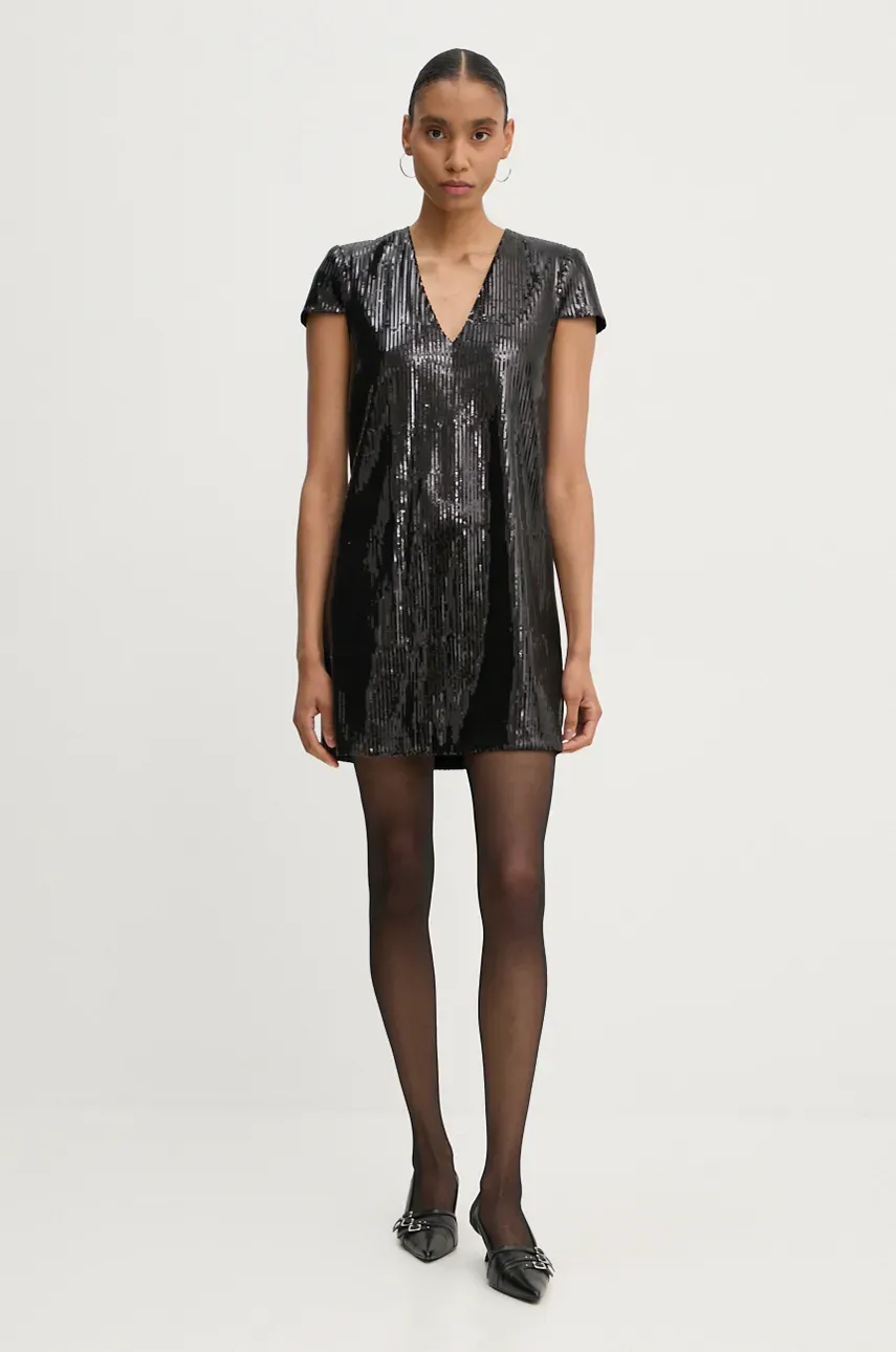 Платье ZADIG&VOLTAIRE цвет чёрный mini расклешённое WWDR01306 Платье ZADIG&VOLTAIRE цвет чёрный mini расклешённое WWDR01306