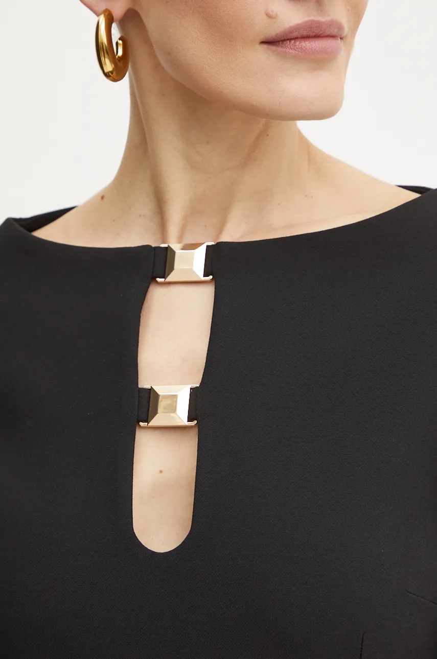 Φόρεμα Simona Corsellini χρώμα: μαύρο, A24CPAB007 φωτογραφία