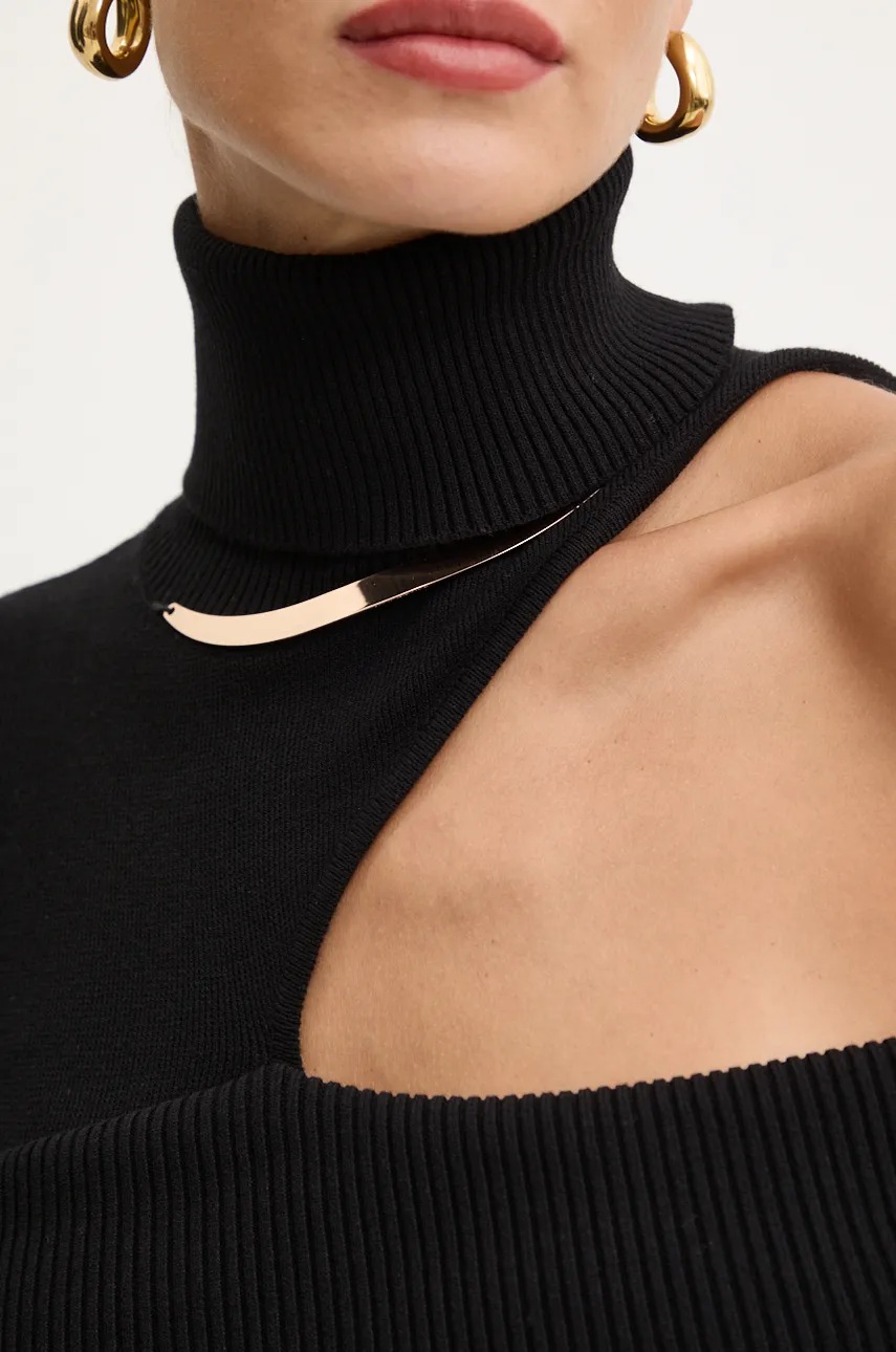 Сукня Simona Corsellini колір чорний mini облягаюча A24CPABE05