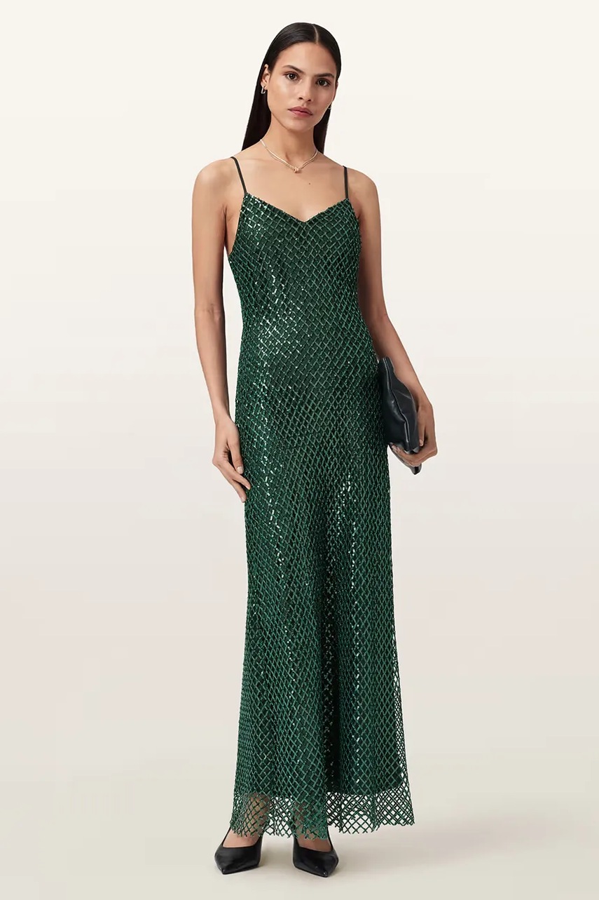 Сукня AllSaints CHANTELLE колір чорний  W062DB