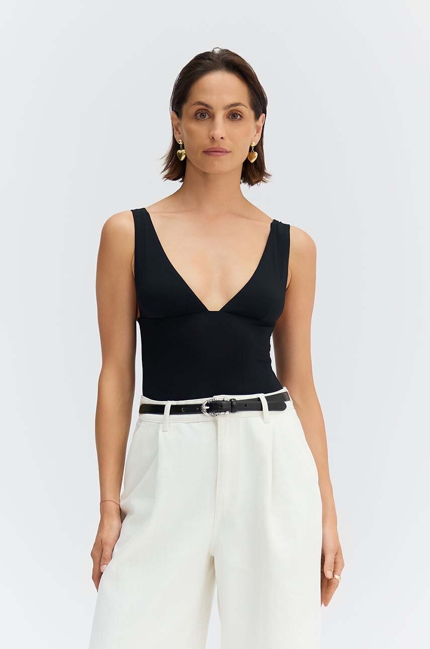 

Боди Saint Body дамско в черно с изчистен дизайн SB.538, Черен