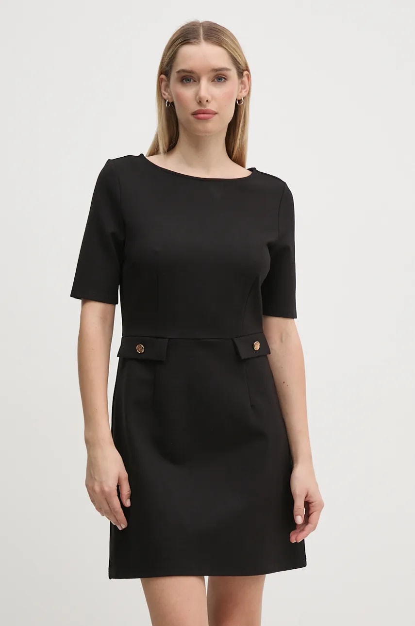 Gaudi rochie culoarea negru, mini, drept, 421BD14006 Gaudi rochie culoarea negru, mini, drept, 421BD14006