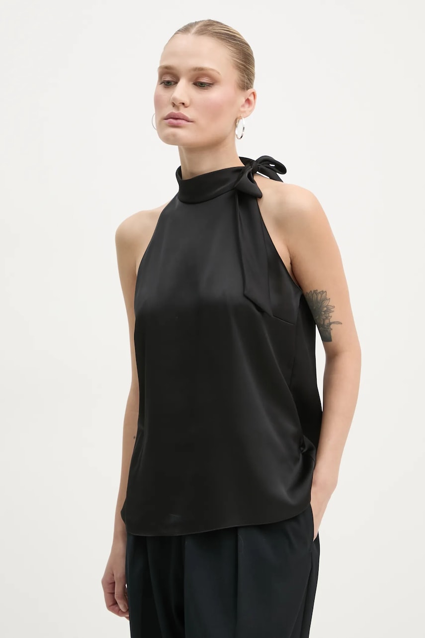 Theory bluza femei, culoarea negru, neted, O1005507 Theory bluza femei, culoarea negru, neted, O1005507