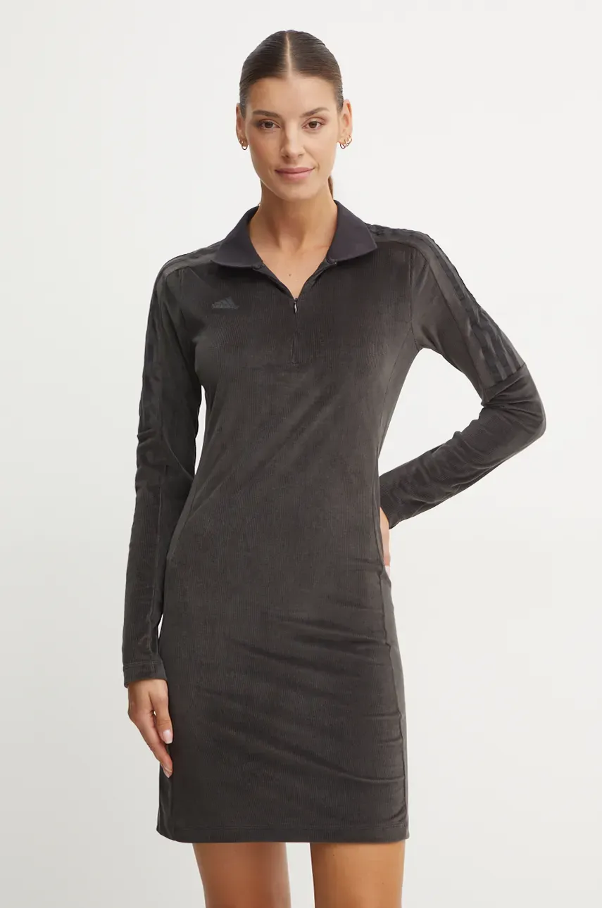 adidas rochie Tiro culoarea negru, mini, mulată, IX3712