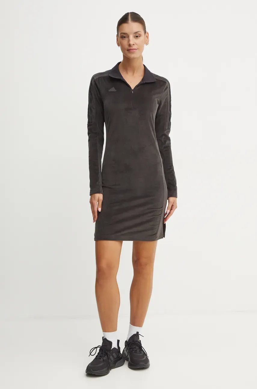 Платье adidas Tiro цвет чёрный mini облегающее IX3712 Платье adidas Tiro цвет чёрный mini облегающее IX3712