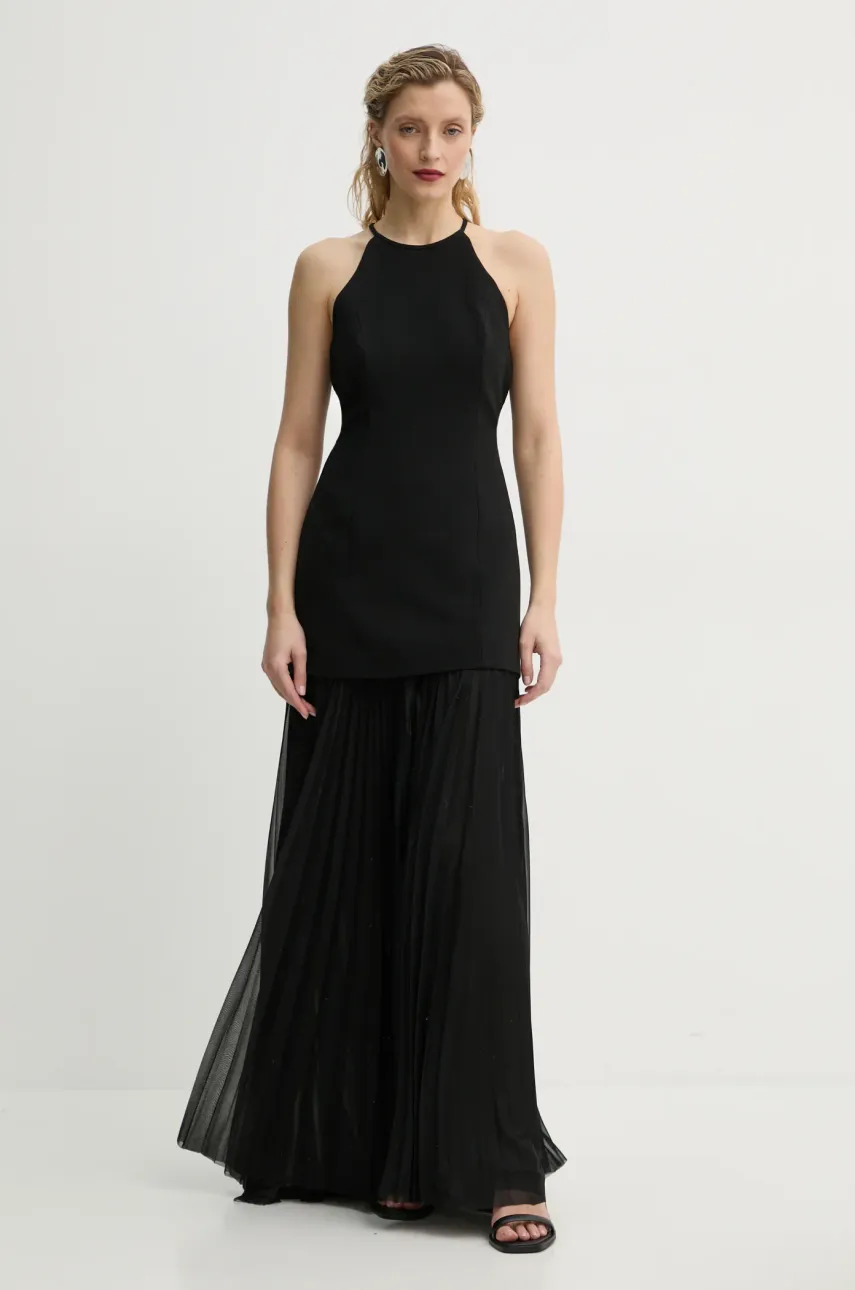 A.L.C. rochie Lana culoarea negru, maxi, evazată, 6DRES02466