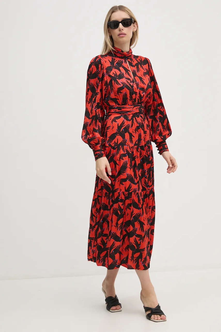 Φόρεμα DIANE VON FURSTENBERG χρώμα: κόκκινο, DVFDL3S054 φωτογραφία