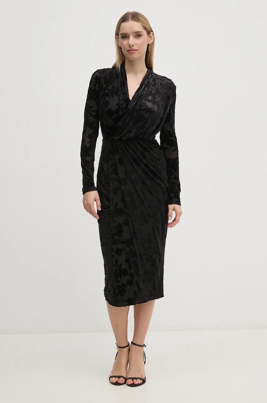 Платье DIANE VON FURSTENBERG цвет чёрный mini прямое DVFDW3S011 Платье DIANE VON FURSTENBERG цвет чёрный mini прямое DVFDW3S011