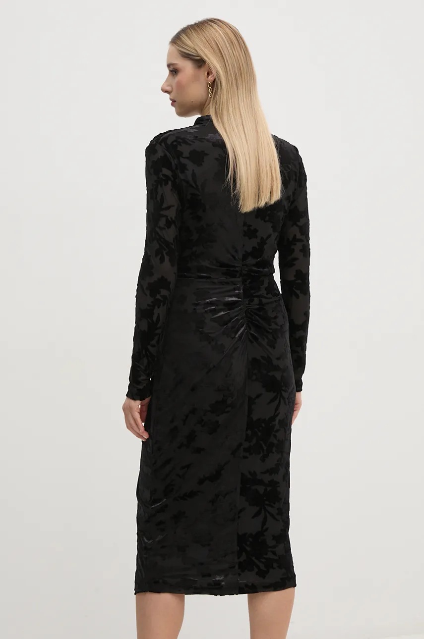 Φόρεμα DIANE VON FURSTENBERG χρώμα: μαύρο, DVFDW3S011 φωτογραφία