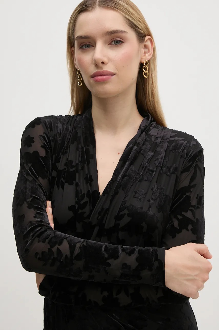 Φόρεμα DIANE VON FURSTENBERG χρώμα: μαύρο, DVFDW3S011 φωτογραφία