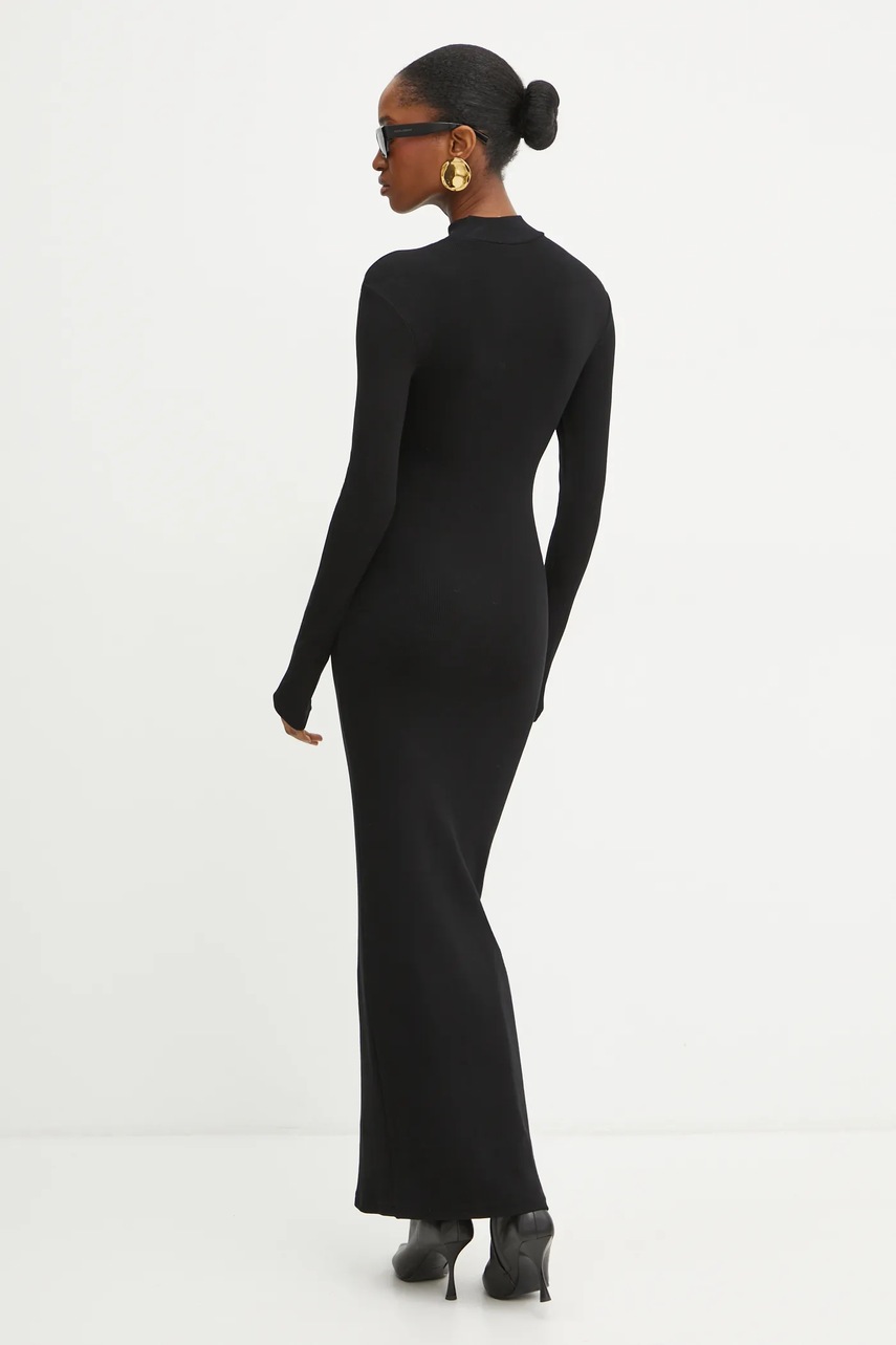 Сукня La Mania FALLON колір чорний maxi облягаюча FALLON