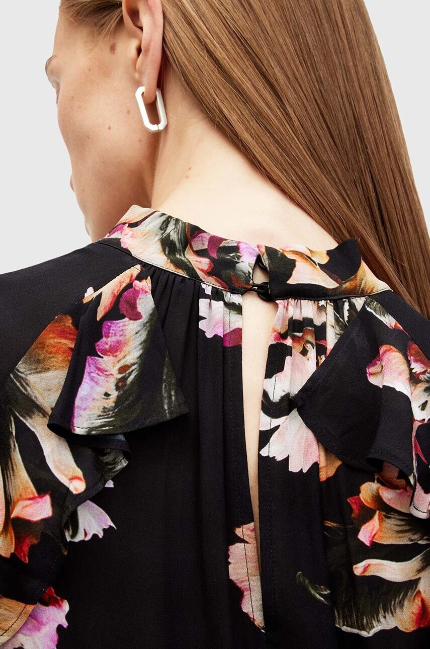 Сукня AllSaints JESSICA DRESS колір чорний midi розкльошена W033DB